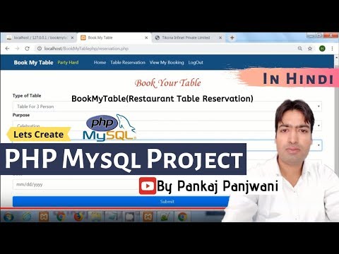 PHP Project BookMyTable Restaurant Table Reservation | PHP MYSQL
