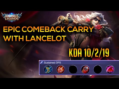 BEST LANCELOT BUILD - EPIC COMEBACK WITH LANCELOT | MOBILE LEGENDS