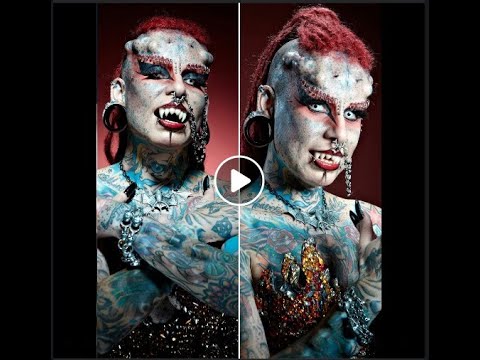 Meet the woman with the most body modifications aka, 'The Vampire Lady'