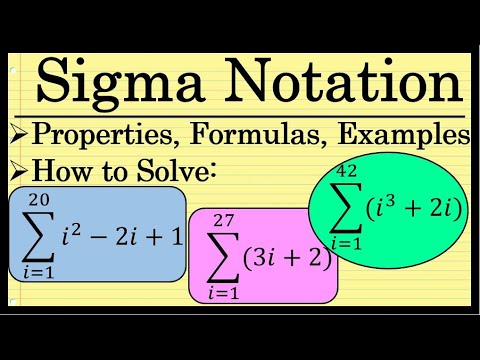 How to Evaluate Sums in Sigma Notation - Summation Formulas and Examples