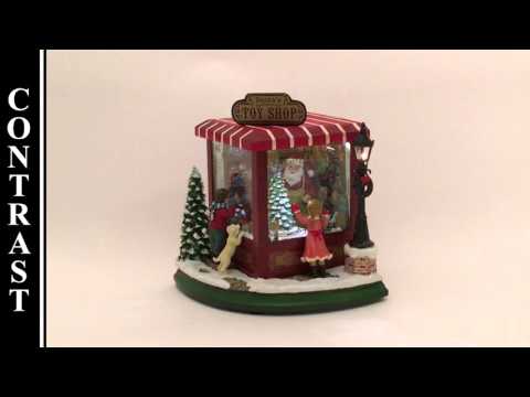 Spilledåse med julemandens værksted