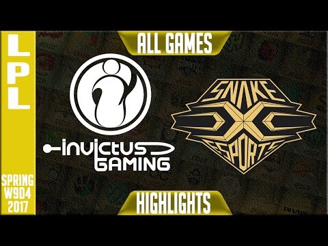 Invictus Gaming vs Snake Esports Highlights All Games - LPL Spring 2017 W9D4 - IG vs SS All Games