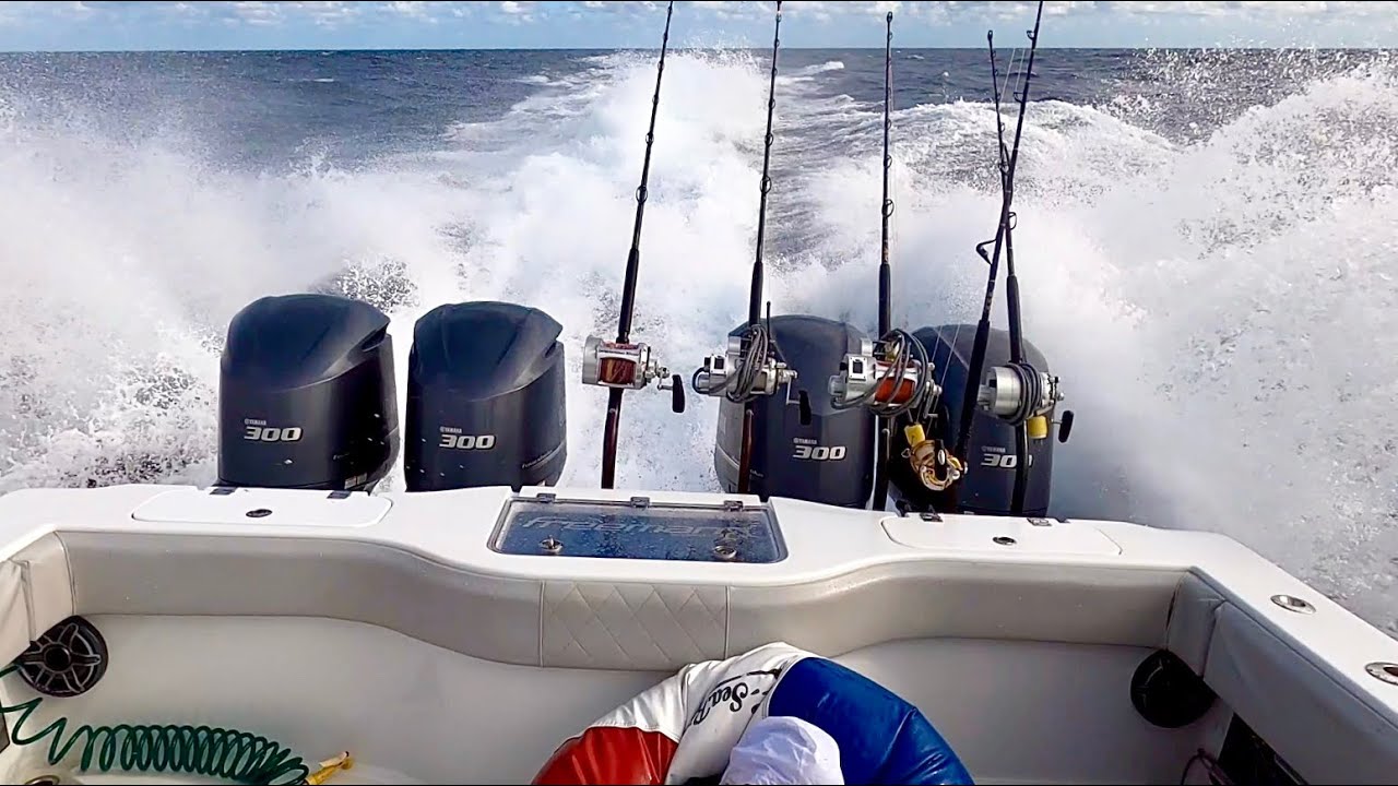 37 Freeman Running in ROUGH OCEAN! Plus Some Fishing!
