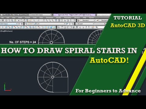 Spiral Stairs in AutoCAD || How to Draw Spiral Stairs...