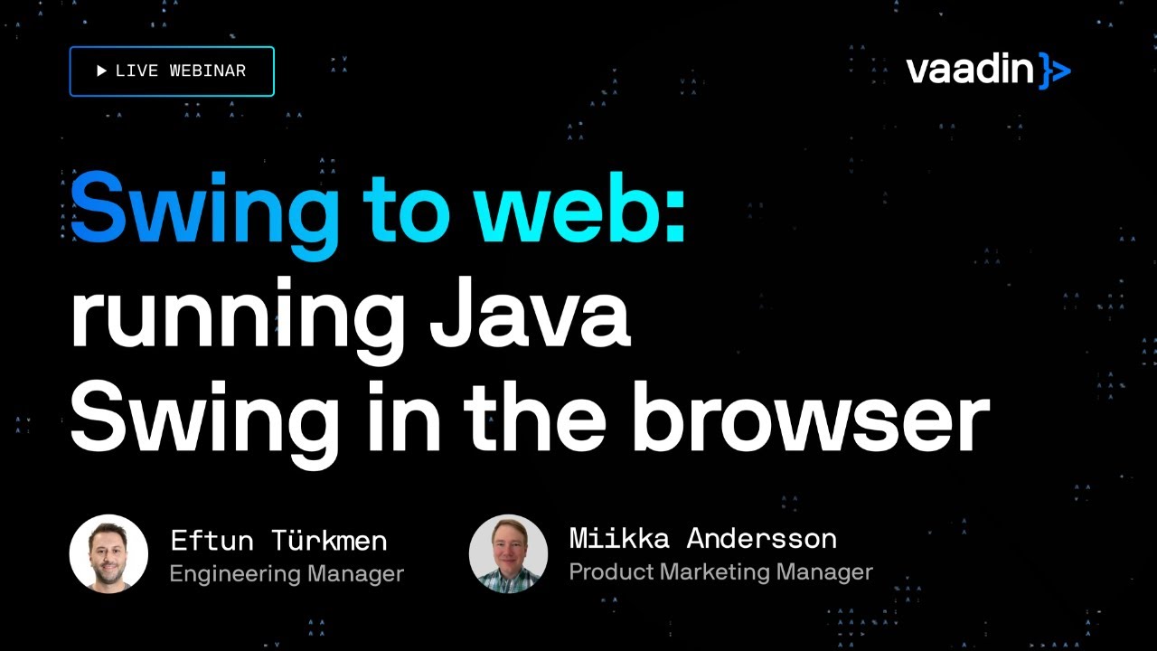 Swing to web: running Java Swing in the browser
