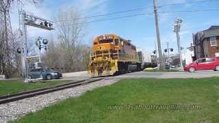 preview picture of video 'St. Lawrence & Atlantic Railroad in Richmond, Quebec'