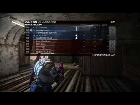 Gears Of War Judgment Overrun - Close Ranked Game On Junkyard
