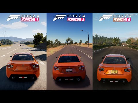 Forza Horizon 2 vs Forza Horizon 3 vs Forza Horizon 4 - 2013 Toyota GT86 Sound Comparison