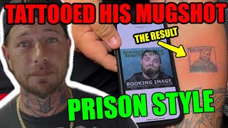 I Tattooed My Employee's MUGSHOT With A Single Needle (He Had No Idea)