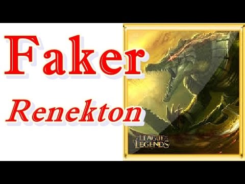 LOL Pro - Faker Renekton (Top) vs Maokai - Korea SoloQ (Full game)