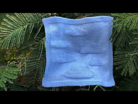 Babydecke mit Wolkenmotiv