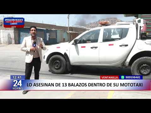 Ventanilla: sicarios asesinan a mototaxista de 13 balazos