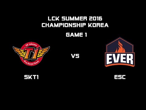 League Of Legends LCK Summer ESC vs. SKT Game 1 Highlights
