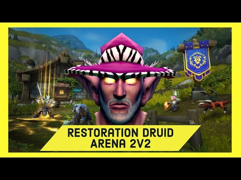 ✅WoW Arena 2v2 (Resto Druid/Assassination rogue VS Beast Master Hunter/Fury Warrior) 1080p