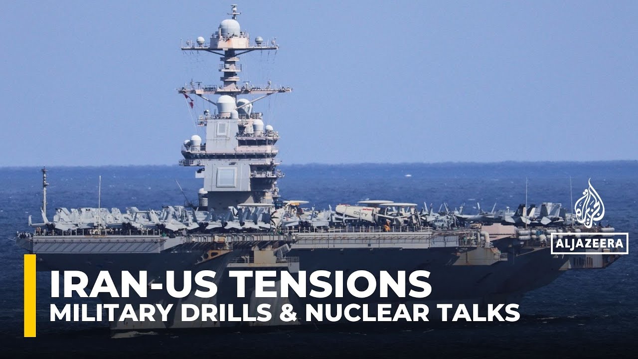 Largest US aircraft carrier nears Middle East as Iran steps up military drills