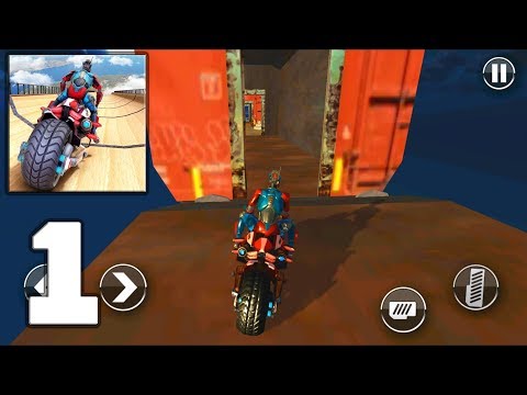 US Police Robot Bike Stunts - Mobile Gameplay Walkthrough Part 1 (iOS, Android)