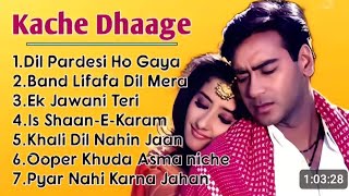 Kachche Dhaage movie all songs Jukebox | Ajay Devgan, Manisha Koirala, Nusrat Fateh Ali Khan, Lata m
