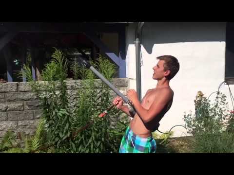 Wasserkanone mit Druckluft