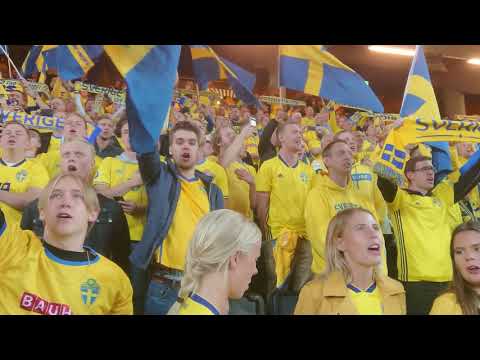 Swedish national anthem at Friends Arena 8 September 2019