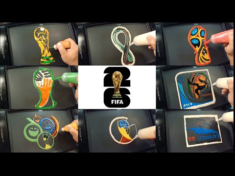 FIFA World Cup Official Logos from 1998-2022 Pancake Art
