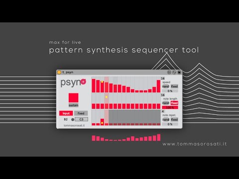 psyn - pattern synthesis sequencer tool - maxforlive device demo