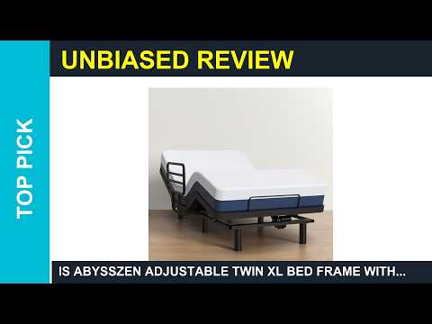 AbyssZen Adjustable Twin XL Bed Base with Extended Safety Rail (34" Long), Electric Ergonomic Base for Comfort & Safety – Ideal for Seniors, Home Care & Hospital Use at Home video review thumbnail