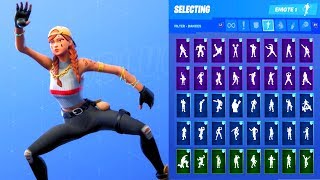 AURA SKIN SHOWCASE WITH ALL FORTNITE DANCES & EMOTES