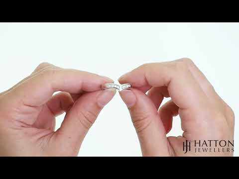 9ct White Gold 0.15ct Diamond Wishbone Ring