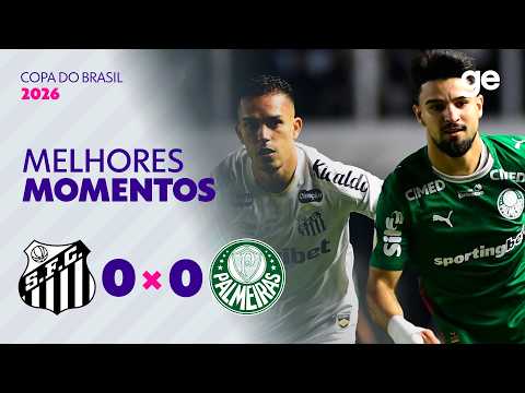 Gols e lances de Santos x Palmeiras