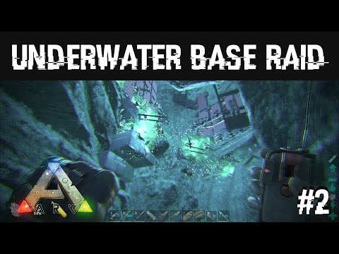 | UNDERWATER CAVE BASE RAID | Ark Survival Evolved Raids #2
