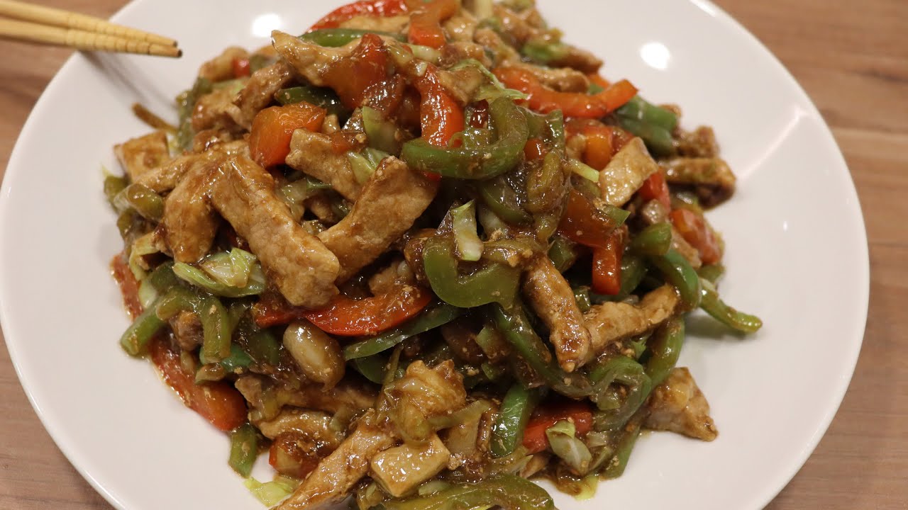 Carne de porco com legumes a moda Japonesa