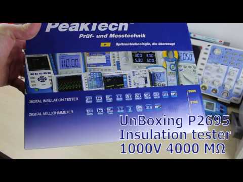 Unboxing P2695 - Medidor de aislamiento o Megóhmetro 1000V 4000MΩ - Insulation tester