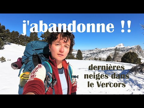 Ma mini-traversée du Vercors tourne court (refuge de Chaumailloux, raquettes, neige)