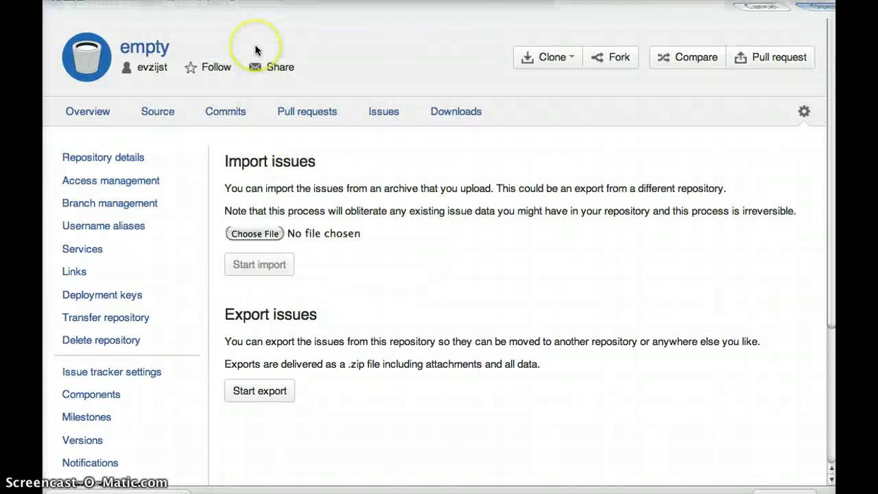 Bitbucket Issue Export