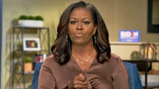 video: Democratic convention: Michelle Obama says Trump is 'clearly in over his head' in rare public attack