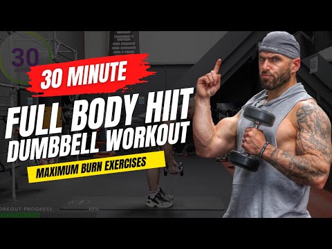30 Min HIIT FULL BODY Dumbbell Workout At Home (maximum BURN🔥)