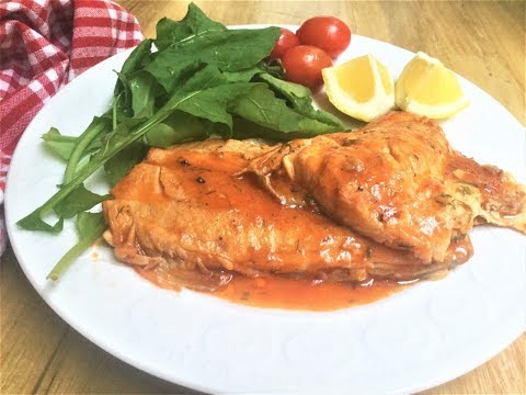 PAN SEARED SALMON WITH SOUR SAUCE I Incredibly delicious, easy to make