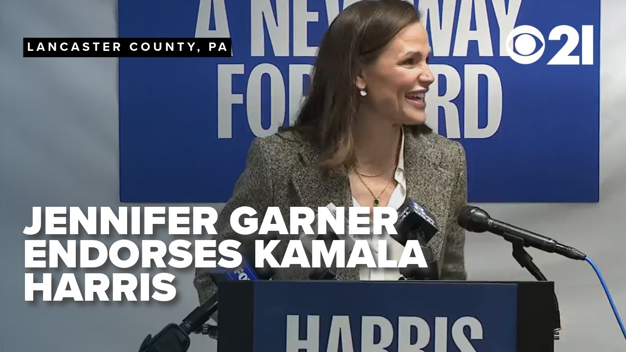 Actress Jennifer Garner endorses Kamala Harris at campaign event in Lancaster County