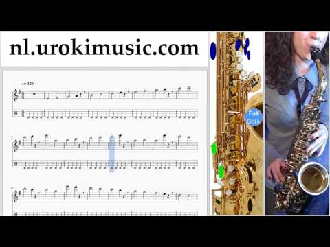 Saxofoon Leren Spelen (Alt) Lukas Graham - 7 Years Tablatura Deel#1 oefeningen um-i799