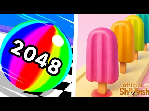 Popsicle Stack VS Ball Run 2048 - All Levels Satisfying Walkthrough Gameplay