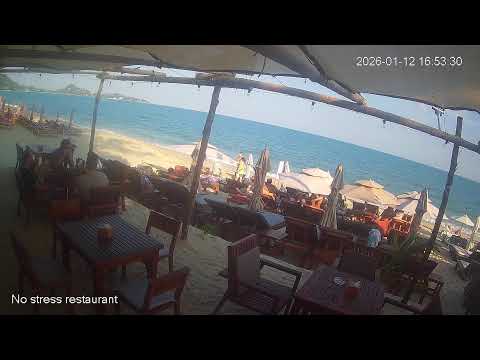No Stress Restaurant | Lamai | Koh Samui | Thailand | Livecam on the beach