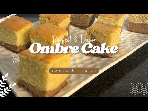 The Perfect 3-Layer Ombre Cake: Coffee, Cocoa & Butter ✨