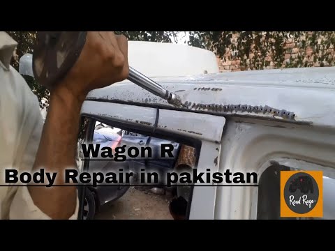 suzuki wagon r roll over complete dainting painting   by professionals in pakistan