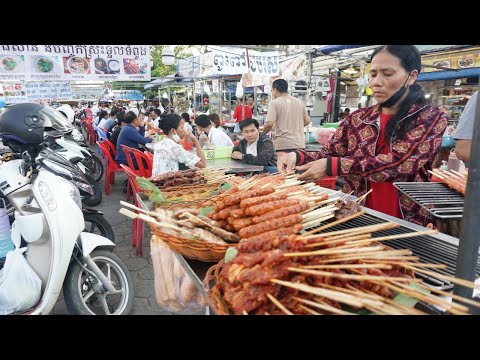 Tuol Tumpoung Evening Street Food - Many Yummy Different Dinner Type & Street Food Selling Here