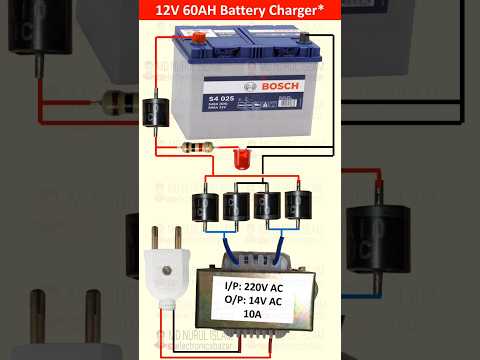 HOW TO MAKE A 12V BATTERY CHARGER | How to Charge 12V 60AH Rechargeable Battery| 12V Battery Charger