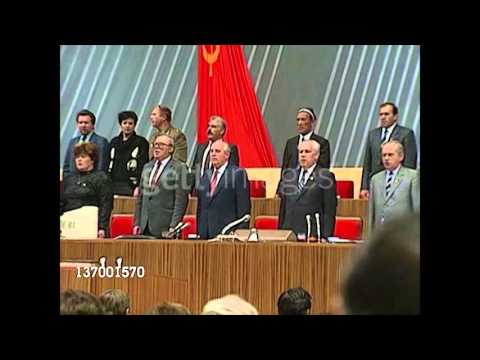 CPSU Soviet Party Leaders Sing Internationale (1990) - CPSU Congress