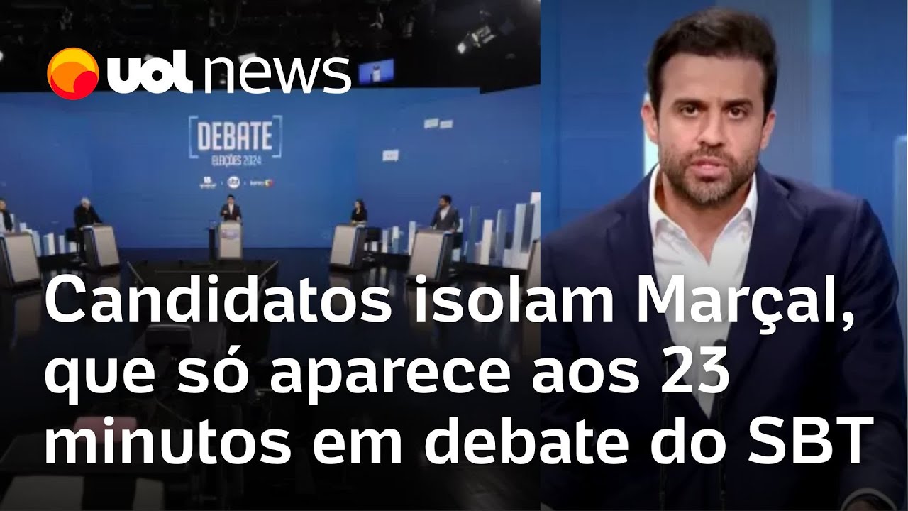 Debate SBT: Candidatos isolam Pablo Marçal, que só aparece aos 23 minutos do programa