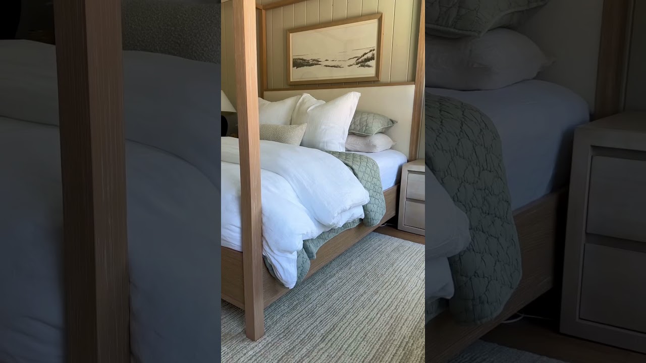Our Calistoga Bed is giving “Chateau Chic” ✨ 📹: @brendaagermann #mypotterybarn #bedroom #bed
