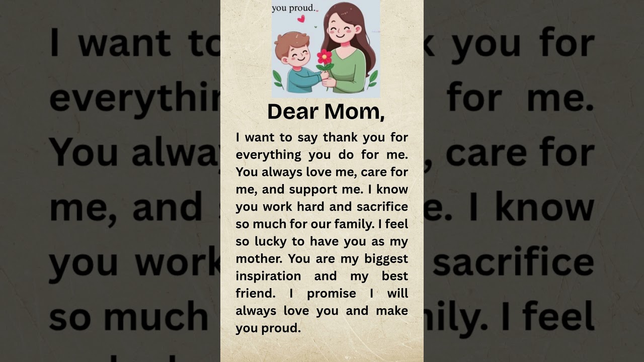 A Heartfelt Letter to My Mom