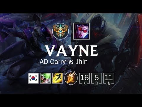Vayne ADC vs Jhin - KR Challenger Patch 8.22